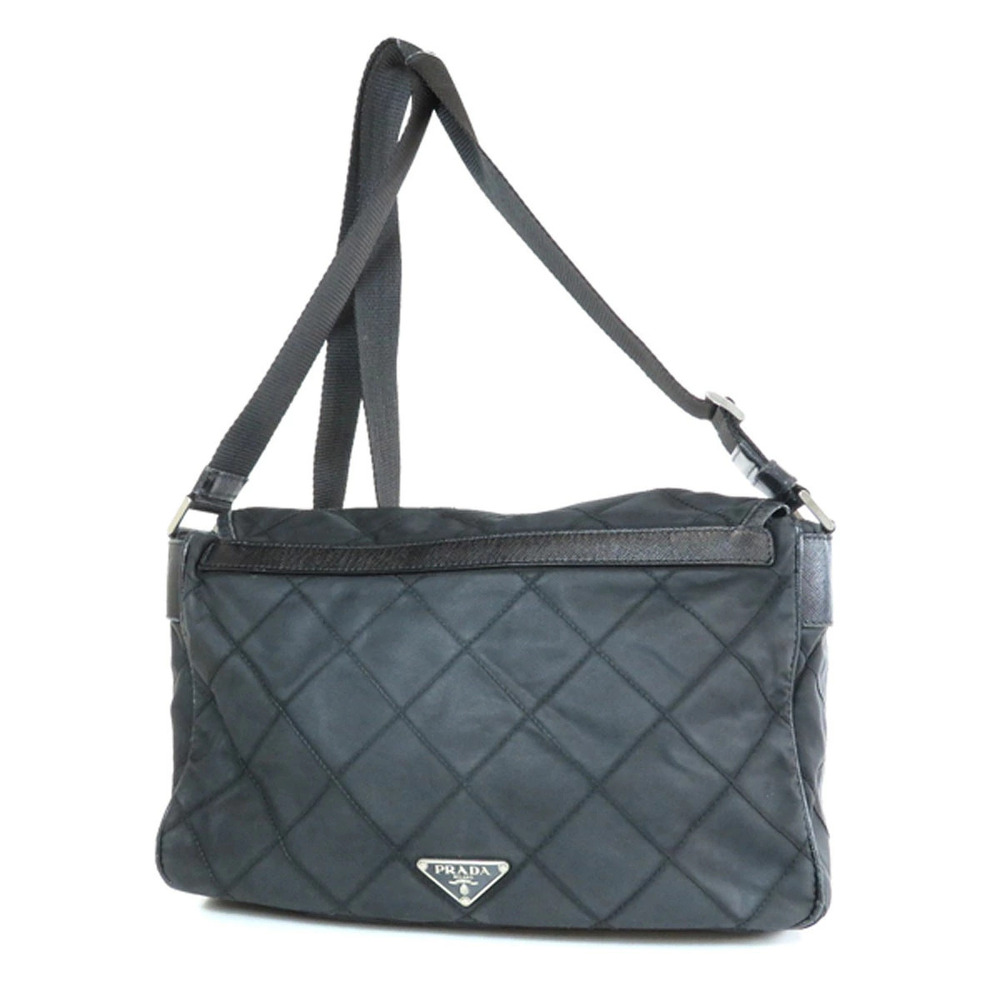 Prada messenger black bag Crossbody quilted